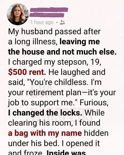 After My Husband Passed, I Charged My Stepson Rent, What He Had Been Doing in Silence Broke Me