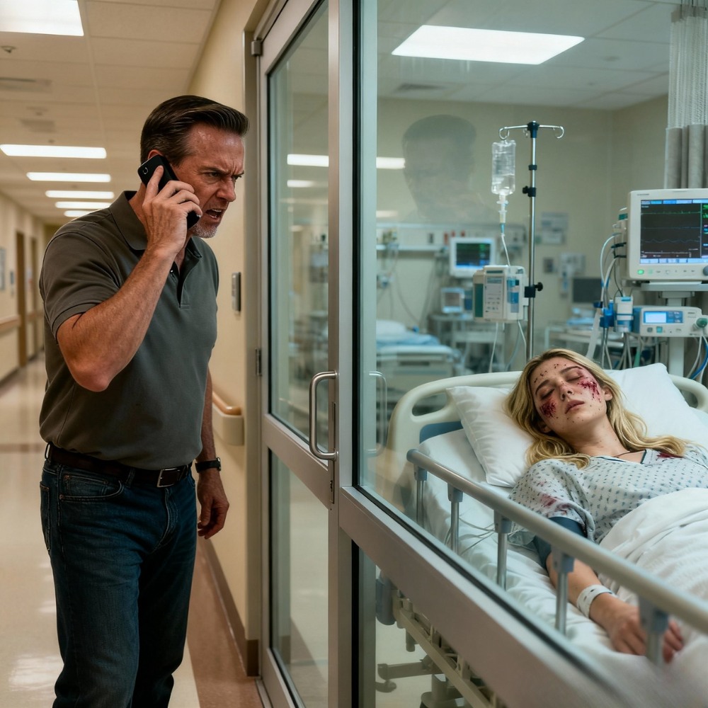 A call from the ER. My daughter was beaten. “Dad, it was him. The billionaire’s son.” He sent me a text: “She refused to spend a night with me. My dad owns this city. You can’t touch me.” He was right. I couldn’t. So I made a call to a retired gentleman in Sicily, her uncle. I just said two words: “Family business.” A gravelly voice replied, “I’m on my way.”