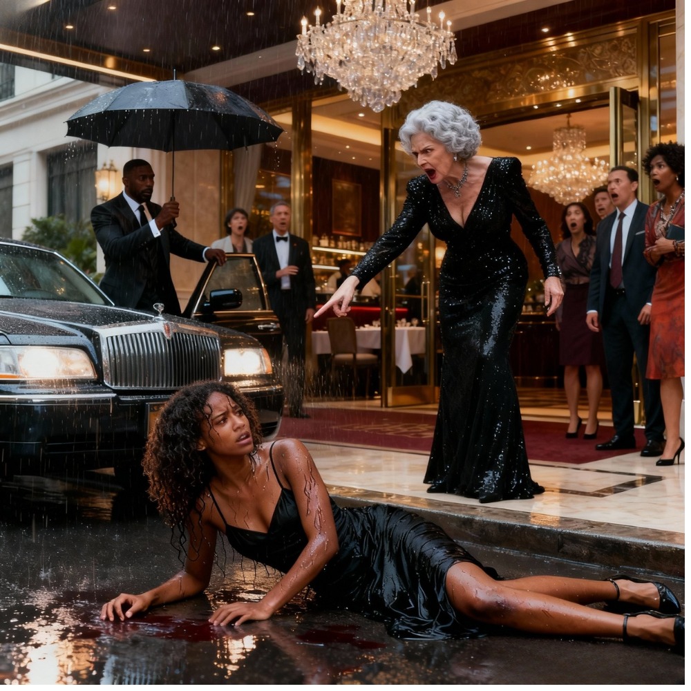 Husband family kicked me out in storm at the party – until her billionaire father arrived in a limo!