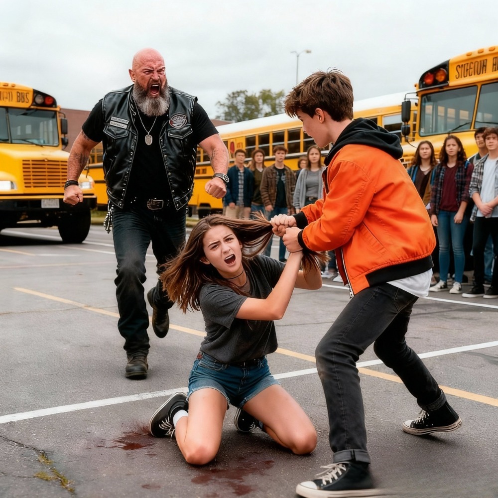 Bullies beat girl unconscious — didn’t know her dad was Hell’s Angel bringing 47 motorcycles