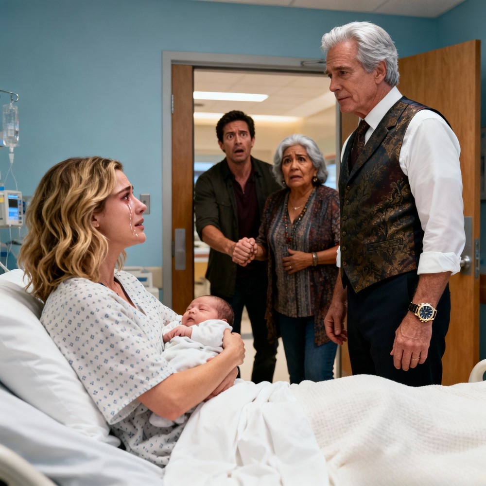 After giving birth, my wealthy father came and asked me, “Daughter, is $5,000 a month not enough for you?” I replied, “What money, Dad?” Under my father’s piercing gaze, my husband and mother-in-law immediately turned pale.