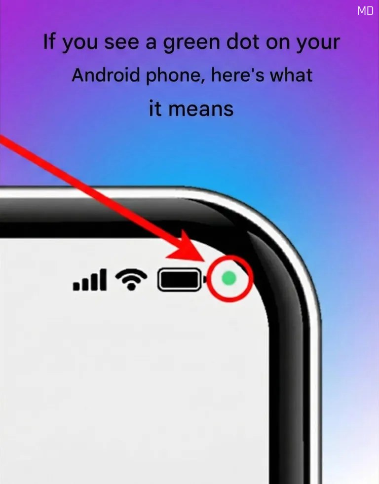 What the Green Dot in the Top Corner of Your Phone Really Means